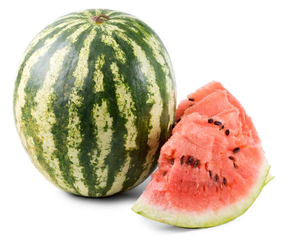 Sliced and whole fresh watermelons — Stock Photo, Image