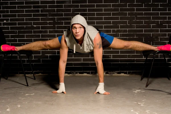 Young boxer exercising during a workout — Stock Photo, Image