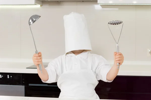 Young would be chef clowning around — Stock Photo, Image