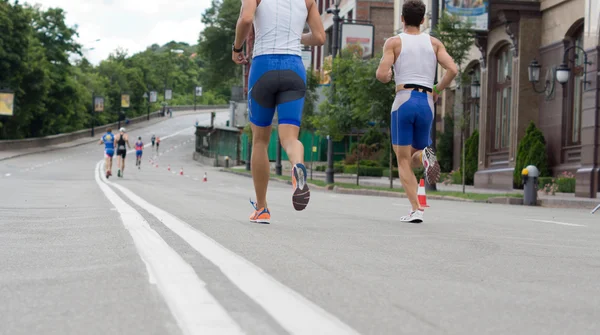 Konkurence v maratonu nebo silniční závod — Stock fotografie