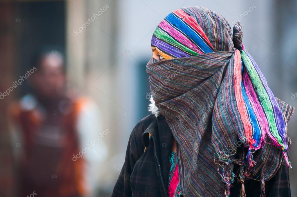 Girl cheap in scarf
