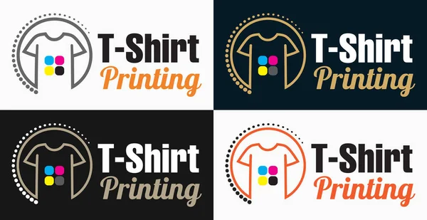 Abstraktní Moderní Barevné Vektorové Logo Šablony Shirt Tisku Pro Typografii — Stockový vektor