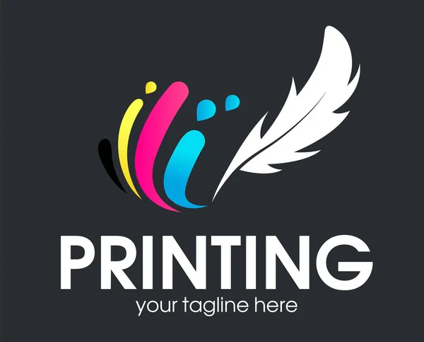 Digital Print Logo Design Skabelon Typografi Moderne Tegn Polygrafi Print – Stock-vektor