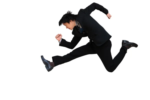 Running & Jumping businessman — Stock Photo, Image