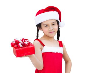 Noel Hediyesi Olan Küçük Kız