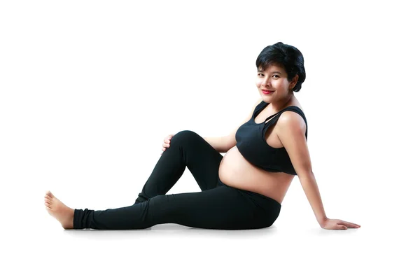 Pregnant woman laying — Stock Photo, Image