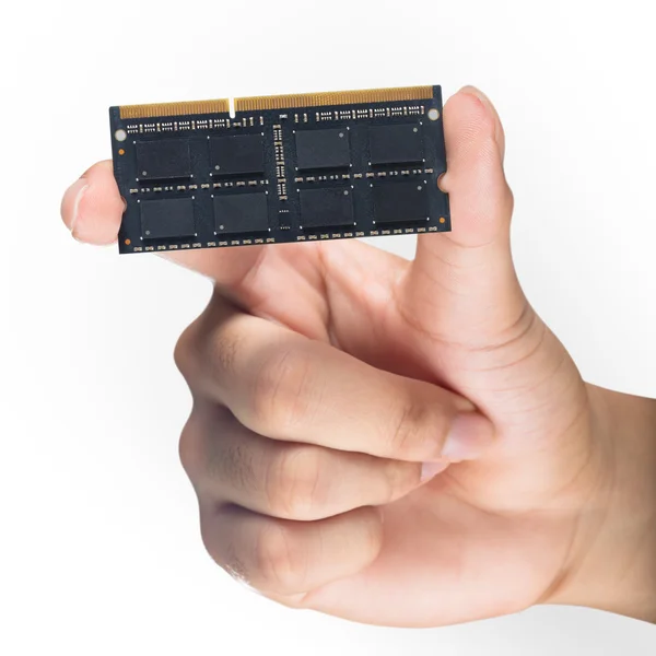 Hand holding computer memory — Stock Photo, Image