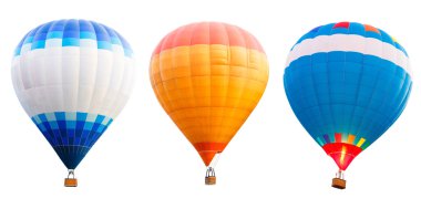Renkli sıcak hava balonları