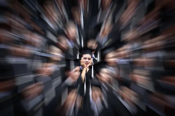 Gruppo di persone nel loro giorno di laurea — Foto Stock