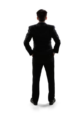 iş adamı arka görüş tam uzunlukta portre