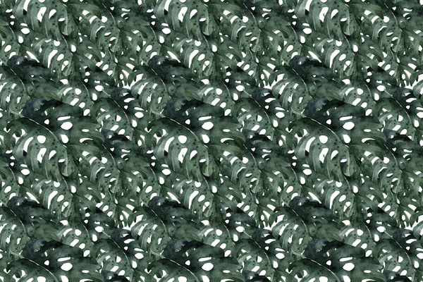 水彩トロピカルパームはシームレスなパターンを残します イラスト — ストック写真