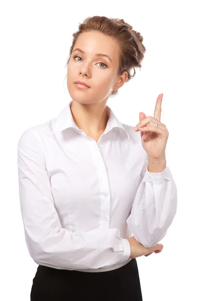 Woman index finger — Stock Photo, Image