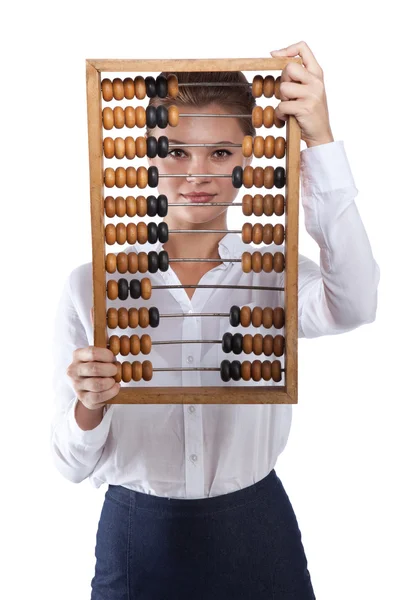 Kız abacus tutan