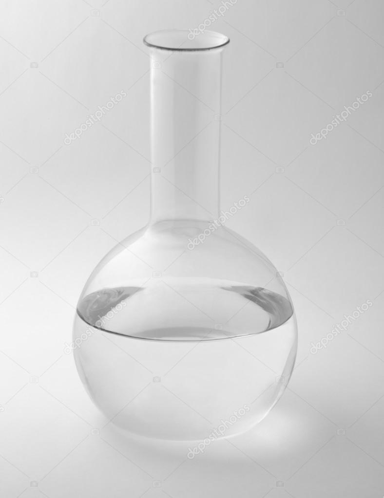 Flask with liquid