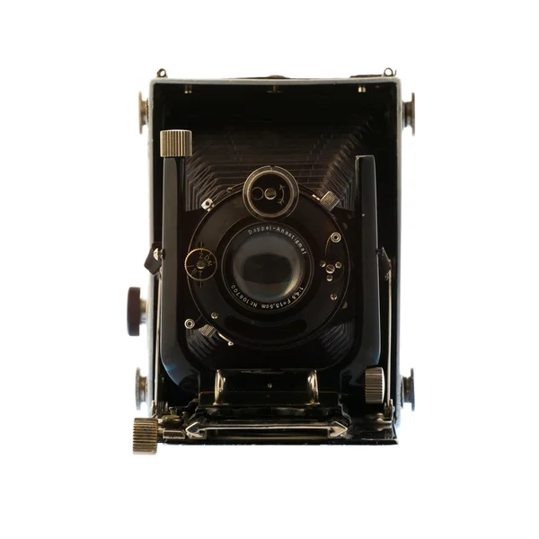 Antique Old photo Camera isolated on white — Stok fotoğraf