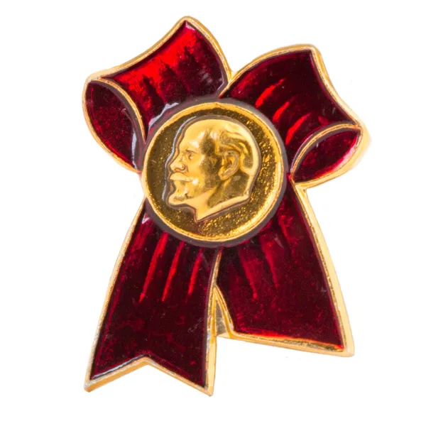 nesne üzerinde beyaz - lenin ile Sovyet rozet