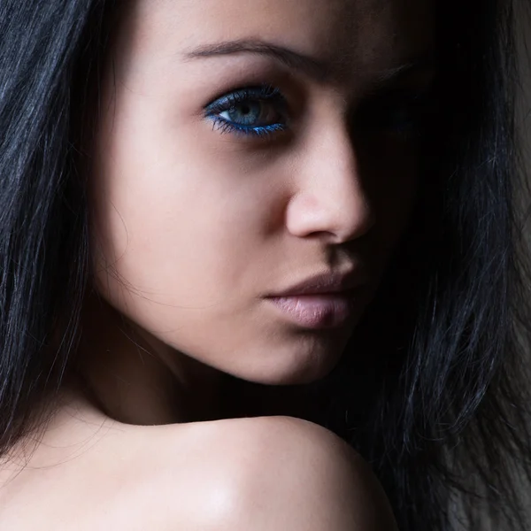 Sihir kadın karanlık yüzü portre