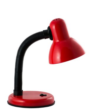 Beyaz arka plan üzerinde izole modern masa lambası
