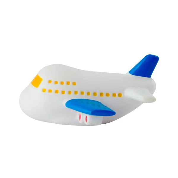 玩具客运飞机上白色孤立 — 图库照片