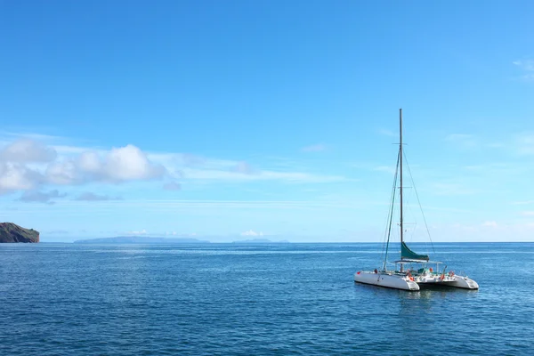 White sailing adventure ship