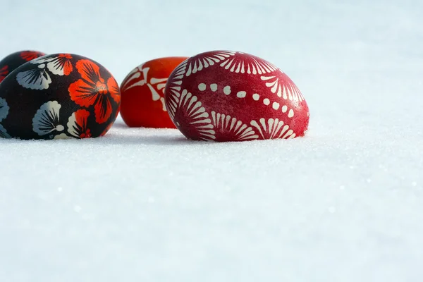 Easter eggs hand decorated — Stock Photo, Image