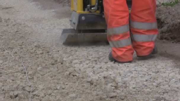 Road building machinery — Stock Video