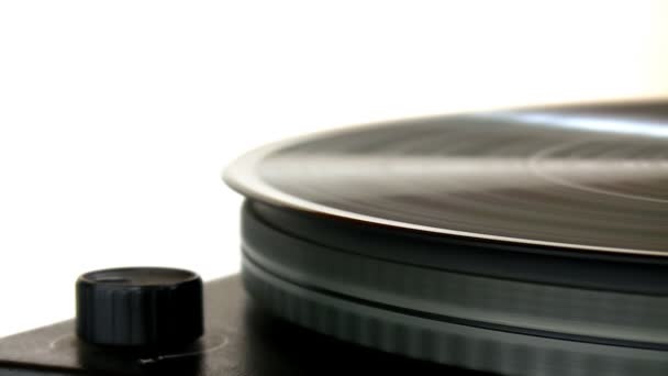 Vinyl record on turntable — Stock Video