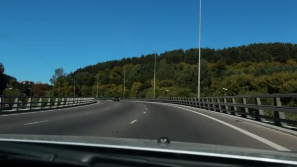 Jazda na autostradzie most — Wideo stockowe
