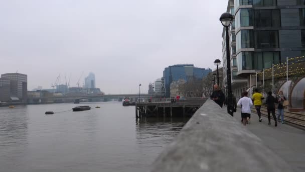 Londýn England Spojené Království Circa November 2020 Lidé Chodící Nebo — Stock video