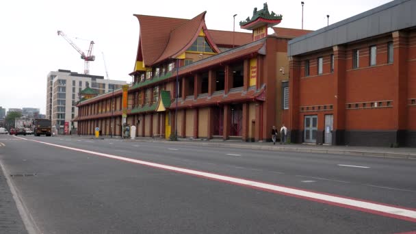 Mankester England Förenade Kungariket Circa September 2021 Street View Chinese — Stockvideo