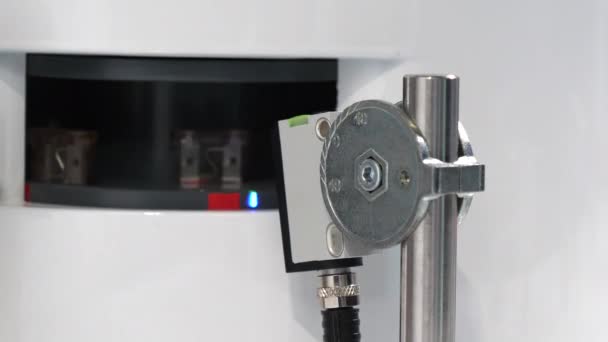 Fixed Sensor Checking Counting Parts Which Moving Small Window Wall — Video