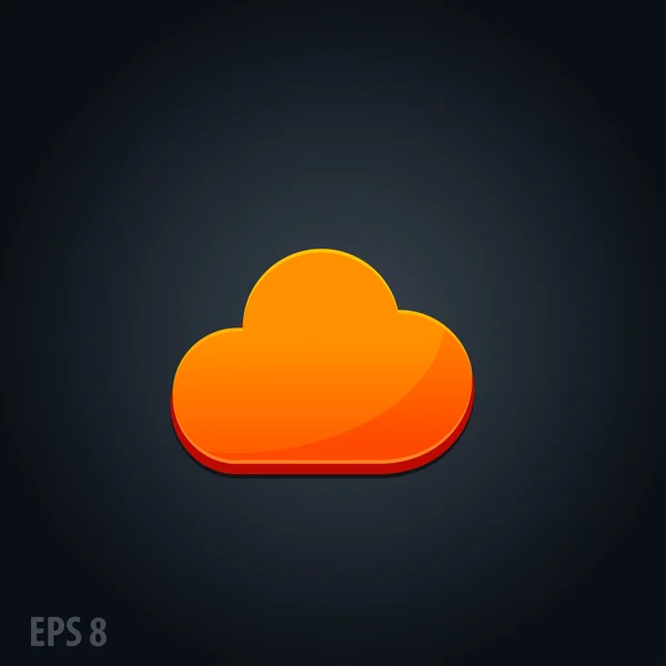 Icono de nube computación carpeta concepto vector ilustración — Archivo Imágenes Vectoriales