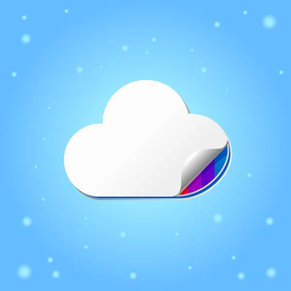 Cloud ícone computação conceito vetor ilustração — Vetor de Stock