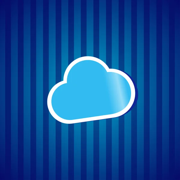 Cloud computing sticker icion concepto vector ilustración — Archivo Imágenes Vectoriales