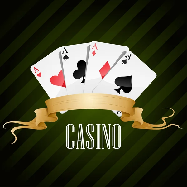 Illustrazione vettoriale poker poster casino — Vettoriale Stock