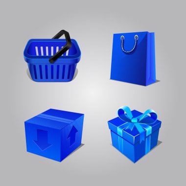 alışveriş sepeti, kutuları ve paketleri için toplama