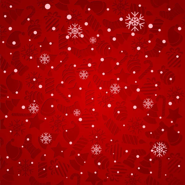 Fond de Noël avec flocons de neige. Vecteur — Image vectorielle