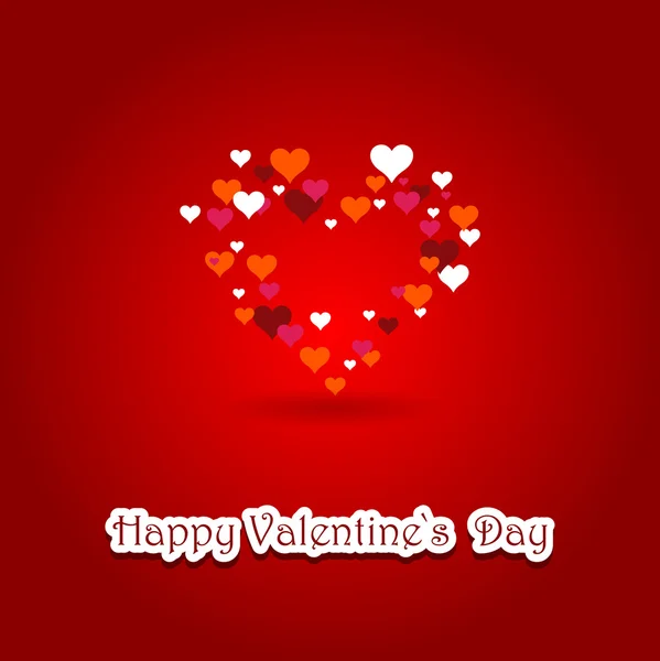 Tarjeta de San Valentín con corazón — Vector de stock