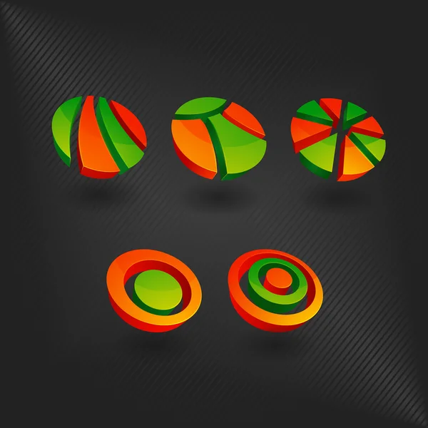 Conjunto colorido de ícone modelo de empresa elemento de design — Vetor de Stock