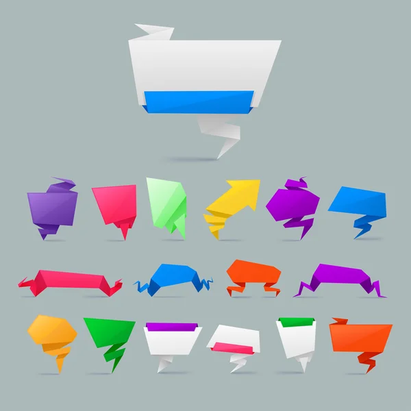 renkli soyut origami afiş vektör tasarım öğesi