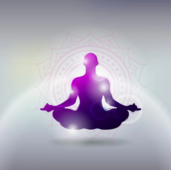 resimde temel yoga teşkil etmektedir siluet vektör