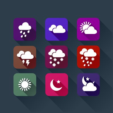 Hava app düz simge renkli simgeler