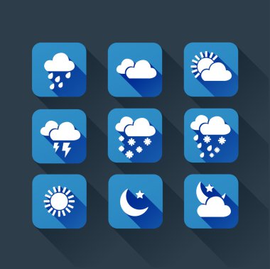 Hava app düz simgeler