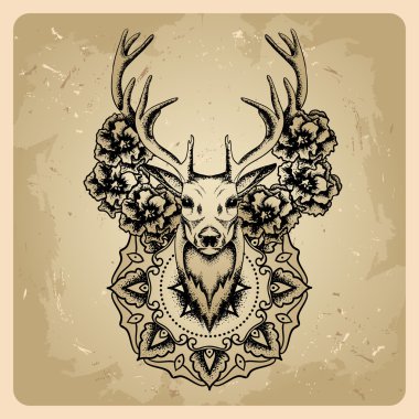 Download Deer Mandala Free Vector Eps Cdr Ai Svg Vector Illustration Graphic Art