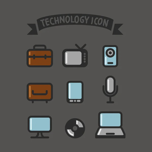 Vector technology set icons — Stock Vector