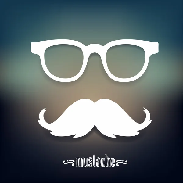 Wąsy, okulary ector ilustracja — Wektor stockowy