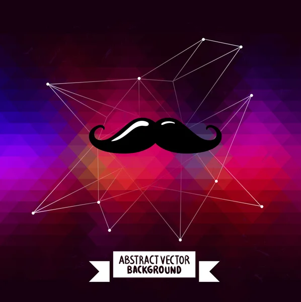 Hipster Mustaches Triângulo espacial — Vetor de Stock