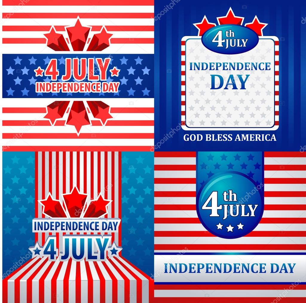 4th July American Independence Day vector design