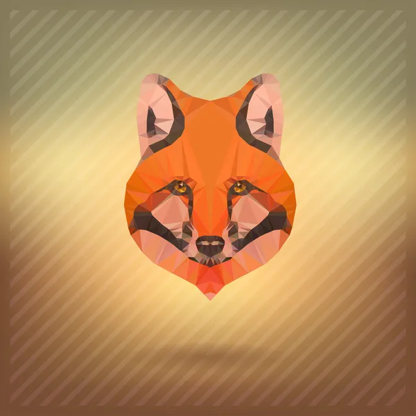 soyut üçgen poligon tilki burnu origami hayvan stili