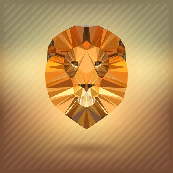 origami tarzında aslan